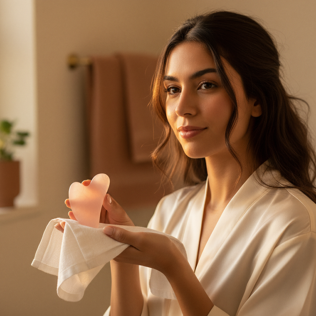 Gua Sha de Cuarzo Rosa -Herramienta de Ritual